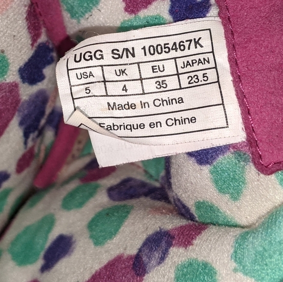 Ugg Australia Jayla Youth Big Kids Raspberry Pink Suede Boots Size 5 1005467K - Picture 6 of 6